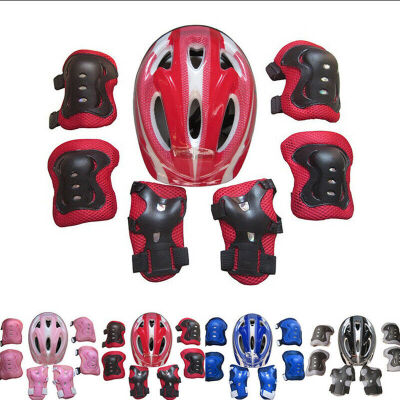 

Boys Girls Kids Safety Helmet & Knee & Elbow Pad Set For Cycling Skate Bike One