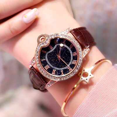

Watch ladies&students Korean version of rhinestone fashion waterproof casual atmosphere Shi Ying ladies watch shaking sound ne