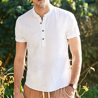 

Fashion Mens Solid Short Long Sleeve Tee T-shirt Casual Tops Blouse Summer New