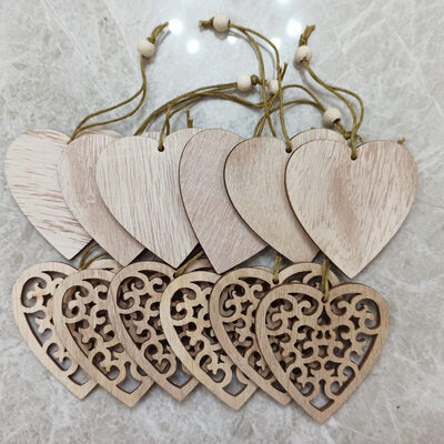 

Wooden Christmas Tree Hanging Ornament Xmas Blank Pendant Acces Decor Diy