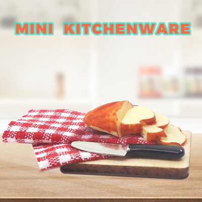 

YIWULA112 16 Toy House Miniature Scene Model Kitchen Chopping Board Pretend Game
