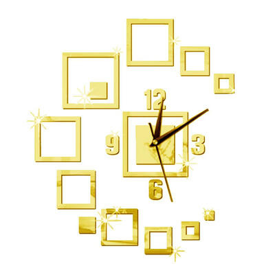 

DIY Creative Mirror Wall Clock 3D Stereo Acrylic Living Room Decoration