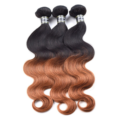 

Amazing Star Brazilian Virgin Hair Ombre Body Wave 3 Bundles Body Wave Human Hair Extensions Can Be Bleached&Dyed T1B30