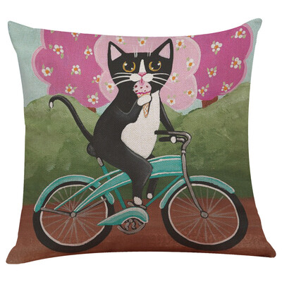 

〖Follure〗Cute Cat Sofa Bed Home Decoration Festival Pillow Case Cushion Cover
