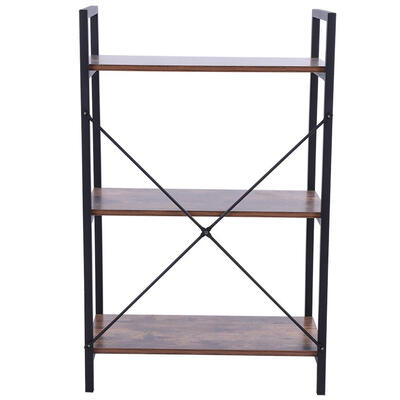 

Greensen 3-Tier Vintage Storage Rack Shelf Bookshelf Home Office Iron Frame Holder Room Organizer Storage Rack Storage Shelf
