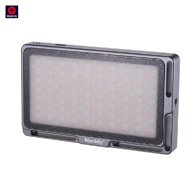 

Manbily Portable RGB LED Video Light Panel Dimmable 2500K-8500K Mini Pocket Camera Fill Light with OLED Screen 360 Colors 9 Specia