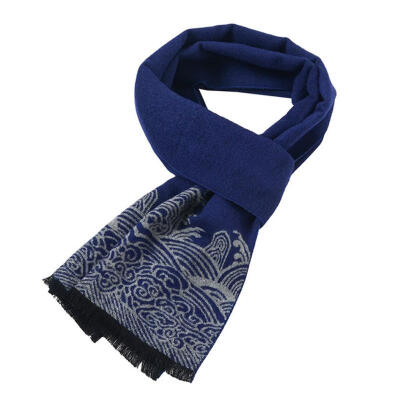 

Fashion Men Scarf Winter Warm Soft Silk Imitation Shawl Wrap Striped Scarves