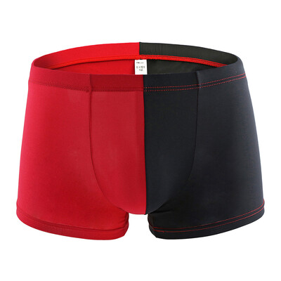 

Hot Men Boy Color Matching Underwear Boxer Briefs Shorts Bulge Pouch Underpants