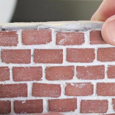 

Siaonvr NEW 24Pcs Mini Cement Cinder Bricks Build Your Own Tiny Wall Mini Red Bricks
