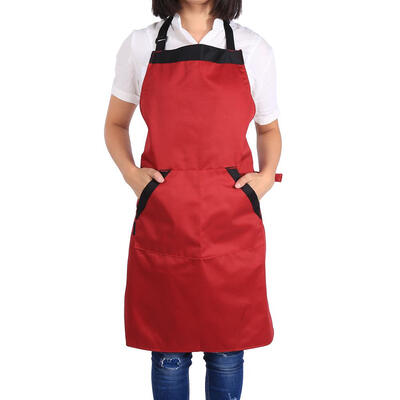 

Greensen 2 Colors Adjustable Unisex Polyester Apron Dress with 2 Pockets Chef Waiter Kitchen Restaurant