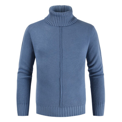 

Toponeto Mens Autumn Winter Casual Pure Color Turtleneck Long Sleeve Knitted Sweater Top