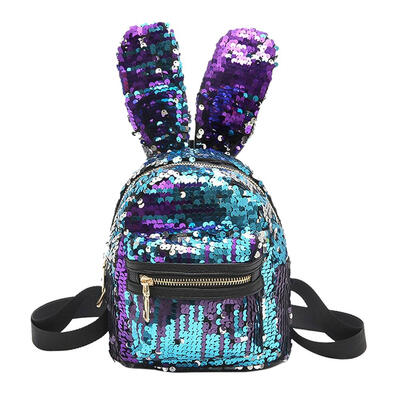 

Mini Shining Sequins Backpack Rabbit Ear Shoulder Bags for Women Baby Girls