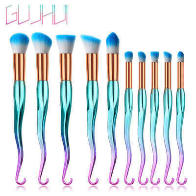

〖Follure〗10 Pcs Hook Makeup Brush EyeShadow Brush Cosmetics Blending Brush Tool