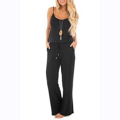 

Starmoon Women Sleeveless Jumpsuit Ladies Casual Loose Playsuit Long Trousers