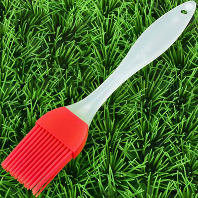 

3Pcs Baking Oil Brush Silicone Pastry Brush Baking Bbq Basting Brush Transparent Clear Handle