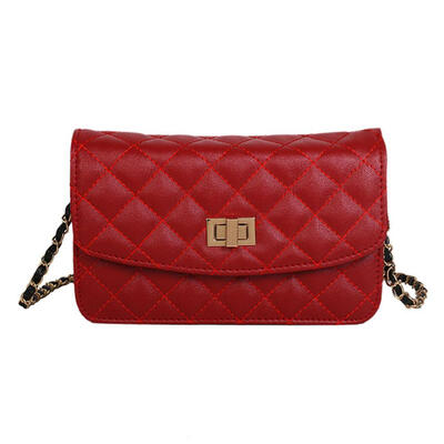 

Women Plaid Print Chain Sling Bag PU Leather Girls Shoulder Satchel Bags