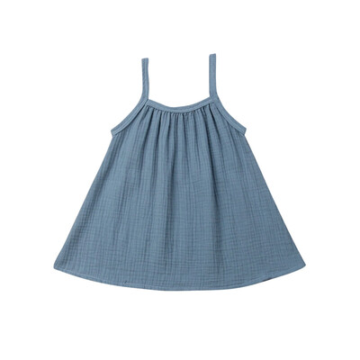 

Kids Baby Girls Summer Cotton Linen Sling Dress Sleeveless Casual Beach Dresses