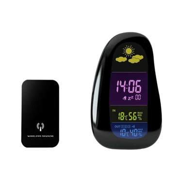 

Wireless Weather Forecast Station Portable Mini Indoor Outdoor Temperature Humidity Detector Alarm Clock