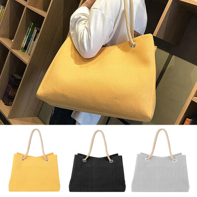 

Fashion Women Linen Handbag Large Shopping Tote Holiday Big Basket Bags Summer Beach Bag Woven Beach Shoulder Bag