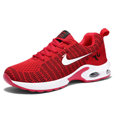 

Sports mens shoes flying woven running shoes j shock cushion air shoes 2019 new couple wild breathable Korean version of the tide shoes