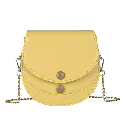 

Solid Color Flap Shoulder Handbags Women Leather Chain Crossbody Saddle Bag