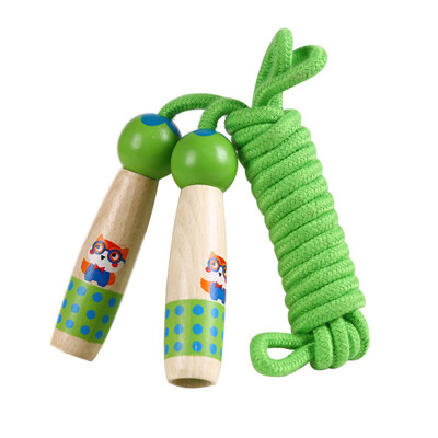 

Tailored 30m Cartoon High Quality Wooden Handle Jump Rope Toy Gift For Kids