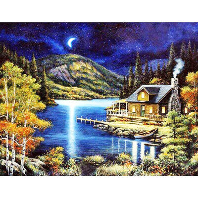 

5D DIY Full Drill Square Diamond Painting Quiet House Cross Stitch Mosaic