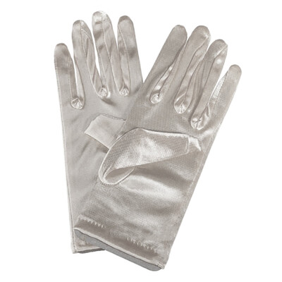 

Ladies Short Wrist Gloves Smooth Satin For Party Dress Prom Evening Wedding