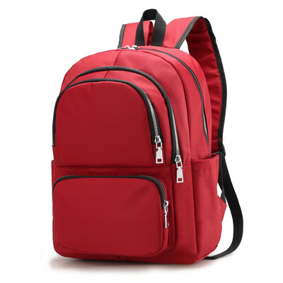 

Large capacity backpack female travel backpack travel computer bag Korean schoolbag mens casual waterproof nylon Oxford cloth