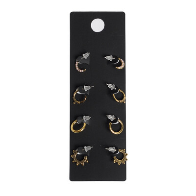 

4 Pairs Hoop Earrings Set Charm Pendant Earring Jewelry Gift For Women Freeshipping