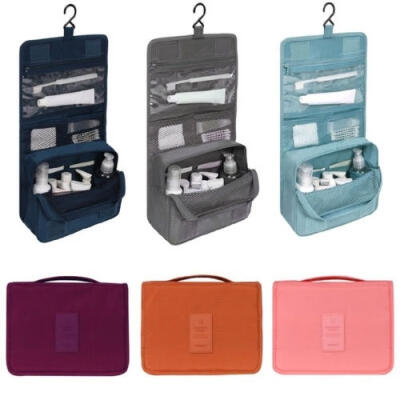 

Portable Foldable Cosmetic Makeup Hanging Pouch Wash Organizer Travel Storage Bags