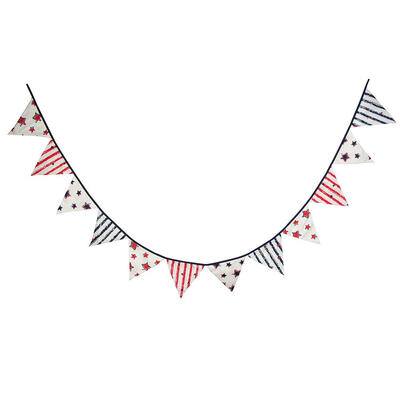 

12 Flags 32m Nordic Style Star Print Cotton Bunting Pennant Wedding Decor