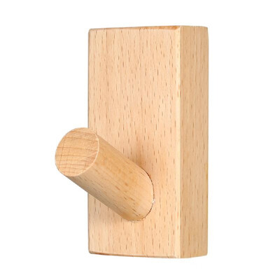 

Pure Natural Wood Wall Hanger Hook Solid Wood Hooker Door Coat Hat Scarf Decorative Key Handbag Storage Hanger Bedroom Durable Hoo