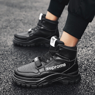 

Mens shoes autumn ins high-top canvas sneakers Korean version of the trend of the same set of leisure trendy shoes