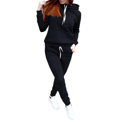 

US Women Hoodies Sports Tops Pants Tracksuit Sweatshirt Sweat Suit Jogging Set