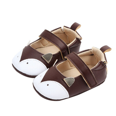 

Spring Autumn Baby Girls First Walkers Baby Cartoon Animal Single Shoes PU Leather Soft Bottom Baby Shoes 6-12M