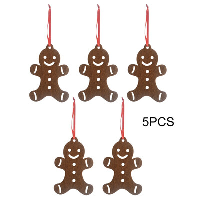 

5Pcs Christmas Gift Cartoon Bowling Tree Shape Decoration Christmas Tree Pendant Set New Year Ornaments