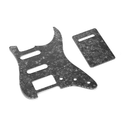 

SSH Guitar Pickguard Set with Back Plate Screws PVC Pick Guard for American ST Electric Guitars White Pearl