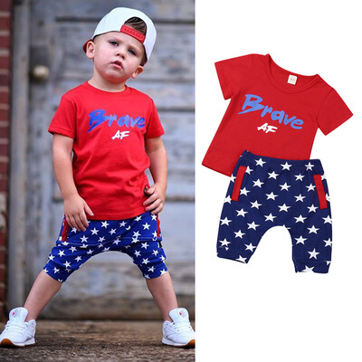 

New Toddler Kids Newborn Baby Boy Cotton Casual T-shirt TopPants Outfit Set Clothes