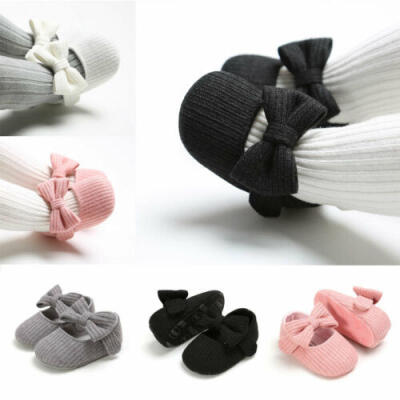 

Toddler Kids Baby Girls PU Princess Bow Loving Heart Shoes Crib Sole Sneaker