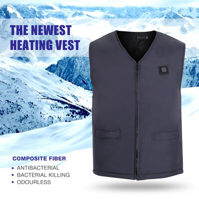 

Greensen 6 Sizes Unisex USB Electric Heating Vest Temperature Adjustment Winter Warm Up Jacket Heating Vest Winter Heated Vest
