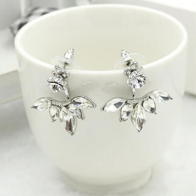 

Best Selling Fashion Crystal Stud Earrings Golden Silver Color Earrings For Women 2018 Popular Jewelry Dropshipping A20