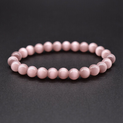 

9 Colors 8Mm Opal Bracelets Natural Stone Cat Eye Beads Bracelets For Unisex Women Men Charm Jewelry Gifts