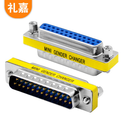 

LIJIA GM-DB25 double row parallel port 25 pin to 25 hole adapter 25 male 25 female DB25 connection conversion head printer credit card machine plug support mutual