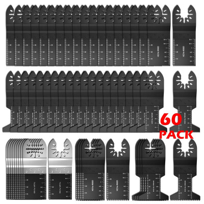 

605040Pcs Mix Saw Blades High Carbon Steel Oscillating Multitool Saw Blades Wood Cutting for Fein Multimaster Makita