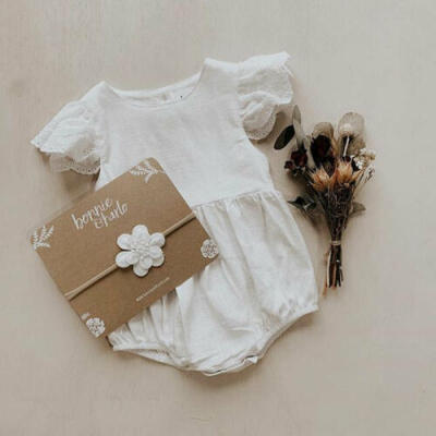 

US Toddler Baby Girl Lace Hollow Romper Bodysuit Jumpsuit Casual Outfits Clothes