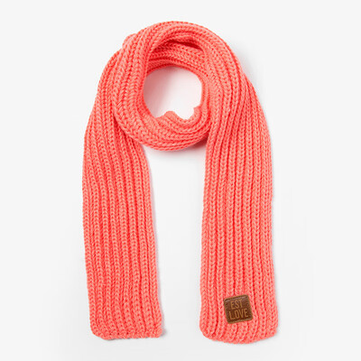 

Korean version of knitted childrens small scarf autumn&winter solid color childrens skin mark wool baby parent-child labeling warm scarf