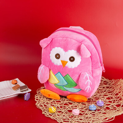 

Tailored Owl Cartoon Cute Animal Plush Backpack Toddler Mini School Bag For Kids