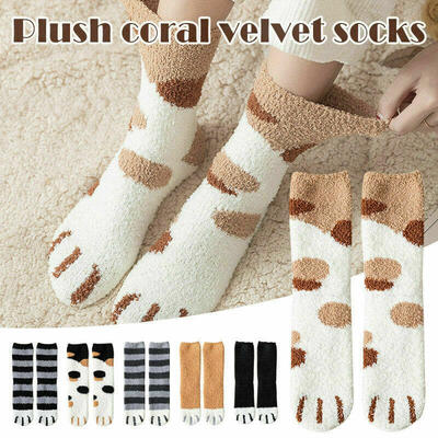 

Winter Cat Claws Cute Thick Warm Sleep Floor Socks Men Women Unisex Xmas Gift