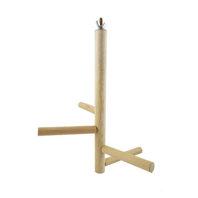 

4-stage Rotatable Ladder Natural Pet Birds Cage Toys Wood Ladder Swing Toys